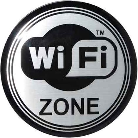 ETICHETTA TONDA 'AREA WI-FI' Ø 10 cm Q.TA 5