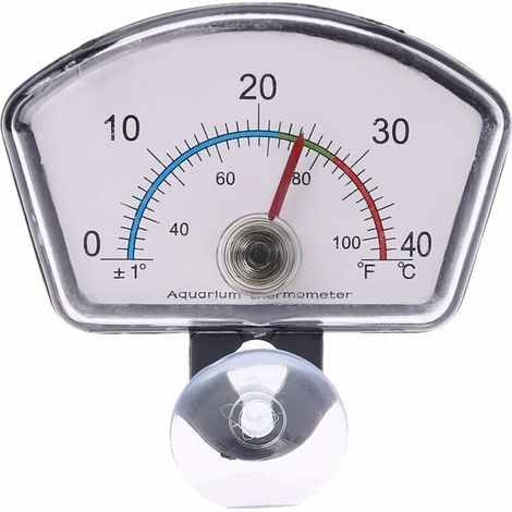 Indicatore termometro per acquario, quadrante per la temperatura dell'acquario, ventosa, sommergibile (1/5)