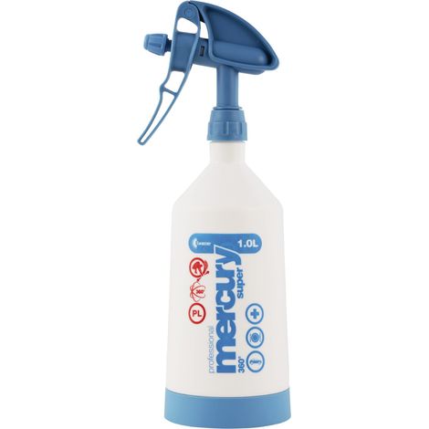 Kwazar Sprühflasche Mercury Super Pro Plus, 1 L, Weiß/Blau, 10,4 x 10,4 x 35 cm (1/4)