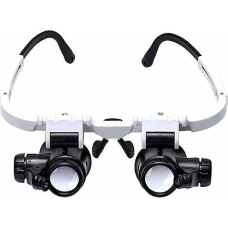 Loupe Binoculaire LED Réglable 8X–15X–23X avec Éclairage Intégré pour Horlogerie, Bijouterie, Couture et Lecture Précise