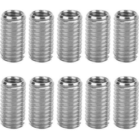 ALLIANDIS,10pcs Intérieur M6 1.0 Extérieur M8 1.25 Lueur 15mm Inserts Filetés à Fente (1/5)