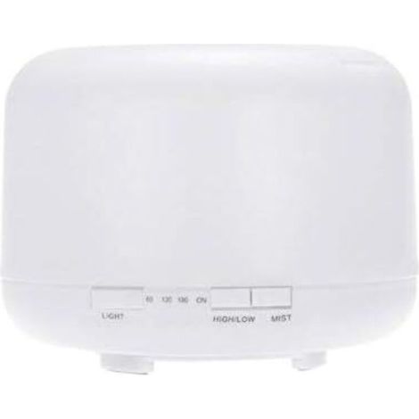 Umidificatore e vaporizzatore di oli essenziali a ultrasuoni da 500 ml di alta qualità, diffusore di oli essenziali senza acqua, spegnimento automatico e luci LED a 7 colori (1/4)