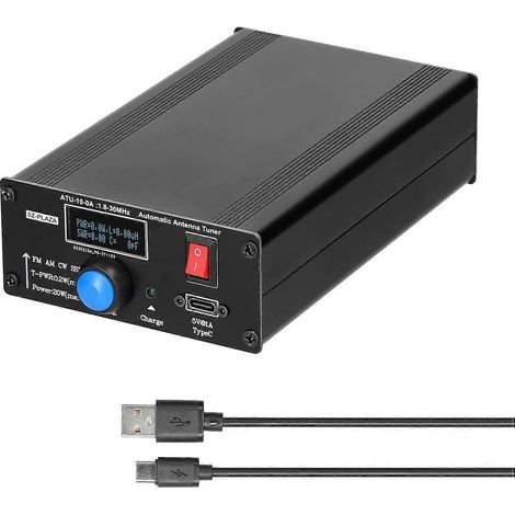 ATU-10-0A Tuner d'antenne automatique ondes courtes 20 W 1,8-30 MHz, wattmètre ondes courtes, mesureur d'ondes stationnaires (1/5)