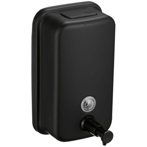 Dispenser di sapone a parete Jalleria da 1000 ml, in acciaio inox, per bagno o cucina, manuale, con scatola integrata. (1/4)