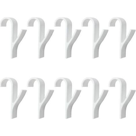10 pièces Crochet Radiateur, Crochet pour Radiateurs plastique Blanc,Crochet radiateur sèche serviette, Accroche Serviette Salle de Bain, Crochet pour Salle de Bain, Cuisine(Blanc) (1/4)
