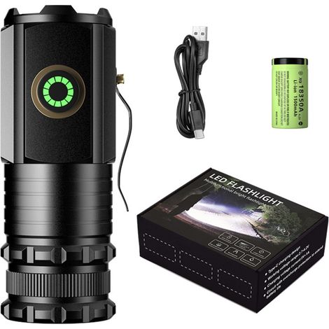 Mini lampe de poche super puissante, mini lampe à capuchon LED, petite lampe de poche super lumineuse, mini lampe de poche rechargeable (1/5)