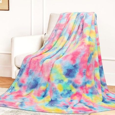 Weiche, leichte und kuschelige Mikrofaser-Überwurfdecke fürs Sofa, 127 x 152 cm (1/4)