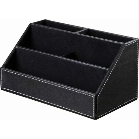 Multifunktionale Schreibtisch-Aufbewahrungsbox in Holzoptik (schwarz) - Multifunktionale Schreibtisch-Aufbewahrungsbox in Holzoptik (schwarz) (1/5)