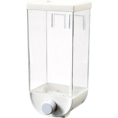 1500 ml Trockenfutterspender, nagelfreier Müslispender, wandmontierter Aufbewahrungsorganizer für Müsli, Trockenfrüchtemischung, Süßigkeiten, Granola, Nüsse, Bohnen, Reis und Nudeln.