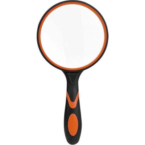 Grande loupe de lecture en verre pour livres scientifiques, journaux, lecture, insectes, passe temps, observation de qualité supérieure,Noir et orange