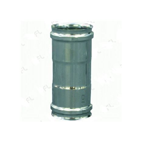 Raccord manchon papillon femelle raccord F / F   12 cm 130 mm inox