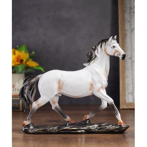 1 Statuette de cheval, Résine, Design classique, Décoration intérieure, Pour maison et bureau (1/4)