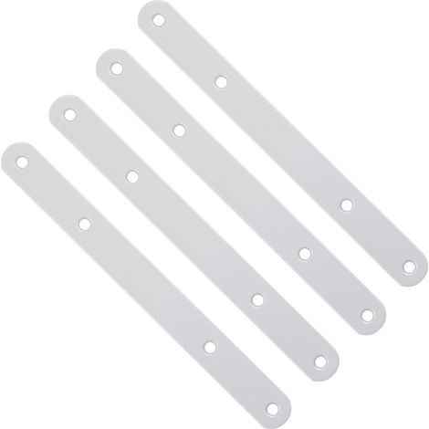 4 Stück Flachverbinder 200 x 20 x 3 mm Silbergrau Verbindungslaschen Möbelverbinder Korpusverbinder Blendenverbinder Frontblendenverbinder Verbindungsbleche Verbindungsbeschläge von SOTECH