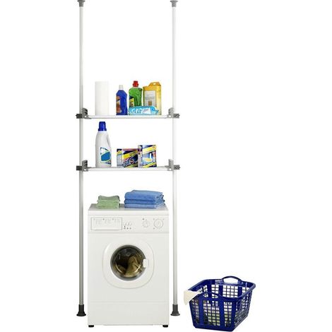 Herkules Twin Kleiderschrank Regal, Teleskop, 2 Ebenen, WENKO (1/5)
