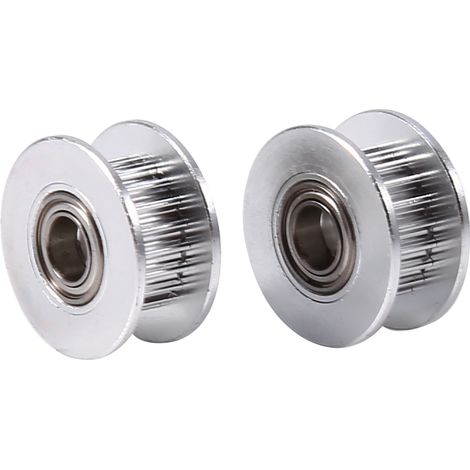 2 pièces poulie tendeur aluminium courroie crantée diamètre intérieur 5mm avec roulement pour imprimante 3D (1/5)