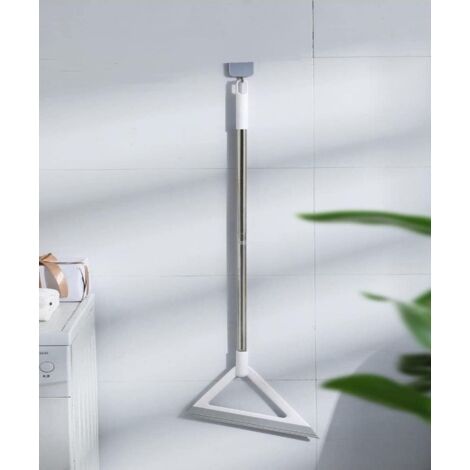Balai multifonction amovible (acier inoxydable et TPR) pour salle de bain, nettoyage des murs, carrelages, portes, fenêtres et vitres. (1/5)