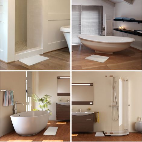 Tapis de bain en diatomite antidérapant, tapis de douche absorbant à séchage rapide, coussin de sol (1/5)