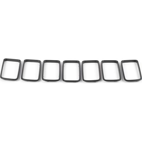 Set de 7 pièces d'habillage de grille frontal ABS brillant noir pour Grand Cherokee 2014-2016 - Insert décoratif de protection (1/5)