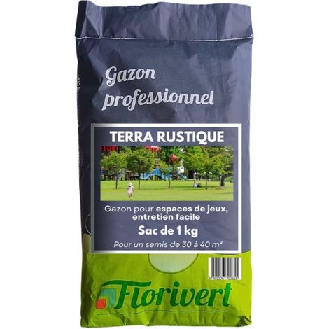 Gazon à semer Terra Rustique 1 kg, pour peu d'entretien et bel aspect estival - Florivert 1206450 (1/2)