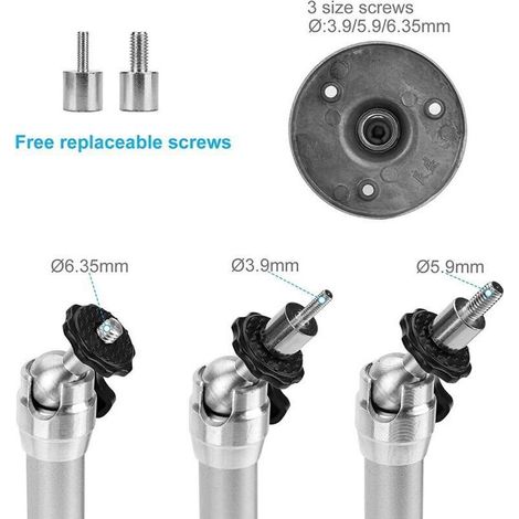 Support de projecteur plafond réglable en aluminium – Inclinaison 90° et rotation 360° – Charge jusqu'à 5 kg – Installation facile (1/5)