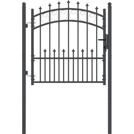 Fence Gate with Spikes EMMEN 100 x 100 cm Powder-coated steel vidaXL
