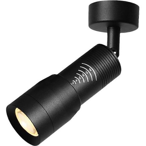 Projecteur de plafond 7 W à angle de faisceau étroit réglable de 10° à 60°, 3000 K, avec fonction zoom.