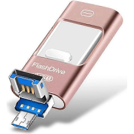 Clé USB d'extension de mémoire pour iPhone/iPad/Android/PC, 128 Go, sécurisée et facile à utiliser. Transfert de fichiers rapide et sécurisé. (1/5)