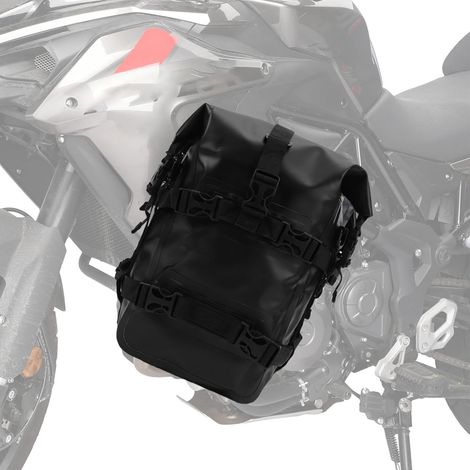 Sacoche de cadre de moto étanche 8L avec bandoulière, accessoire de moto noir (1/5)