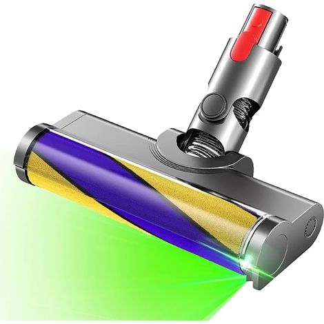 Softwalze Bodendüse Kompatibel mit Dyson V7 V8 V10 V11 V15 Staubsauger  Ersatzbürste mit LED  Staubanzeige-Funktion  Zubehör für Quick Release-Turbobürste für Hartboden (1/5)