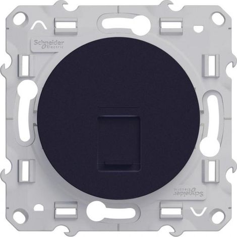 Prise RJ45 ODACE anthracite GRADE 3 CAT. 6 STP à vis SCHNEIDER ELECTRIC S546476