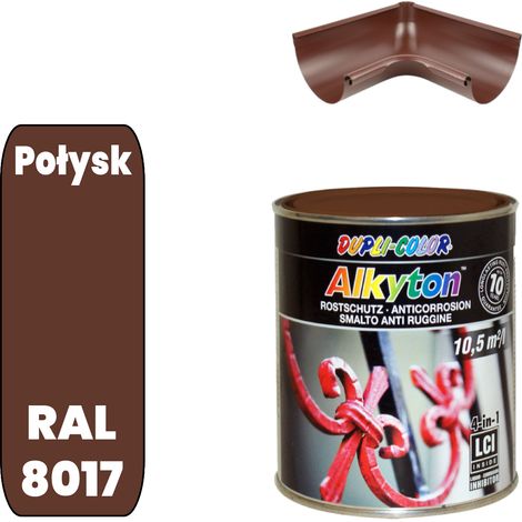 Pintura anticorrosión Alkyton RAL 8017 brillante para brocha, lata de 250 ml para óxido. (1/5)