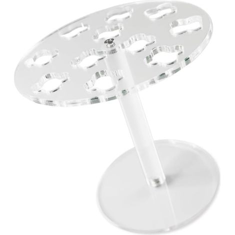 Support de rangement en acrylique transparent à 11 trous pour ciseaux de salon de coiffure, peignes et ciseaux (1/5)