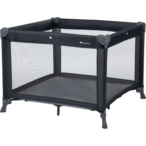 Bebeconfort Circus Box bambini, box pieghevole e lettino da viaggio, spazioso e ben aerato con dimensioni 100 x 100 x 76 cm, chiusura compatta e borsa trasporto, colore Mineral Graphite (1/5)