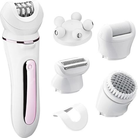 Epilateur - 5 Têtes Interchangeables - Épilation Visage et Corps - Étanche - Plastique - 100-240 V - 1 Pièce (1/5)