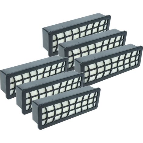 vhbw 6x Filtro reemplaza Siemens 00794784 para aspiradora - filtro Hepa negro blanco