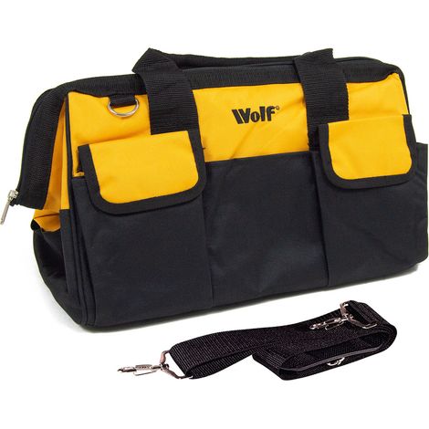 Wolf 19-inch Heavy Duty Tool Bag, Workshop Storage & Cabin Travel, Reinforced Nylon (1/4)