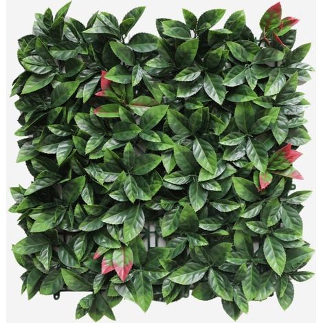 Haie artificielle photinia réaliste 50x50cm – Résistante aux UV – Effet naturel – Installation intérieure/extérieure facile – Stark