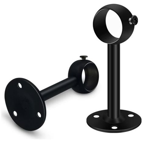 Supports de tringle à rideau en acier inoxydable 304 – Lot de 2 – Fixation 3 trous pour plafond – Compatibles 16-25 mm (1/5)
