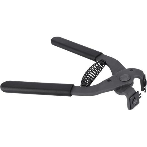 Carbon Steel Leather Punch, 17cm Silent Pliers with Black Foam Handle for Crafts, 4mm 2-Tooth (1/5)