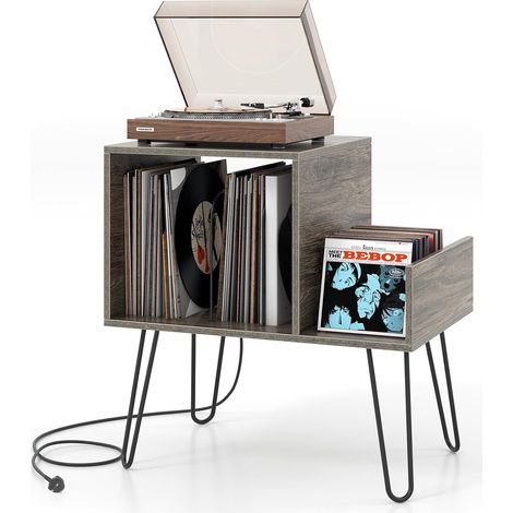Record Player Stand Turntable Stand with Vinyl Divider & Display Shelf (1/5)