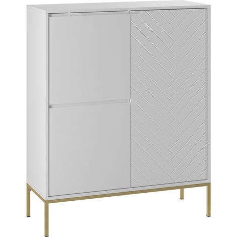 Buffet Daria mit 3 Türen, Weiß, 102cm