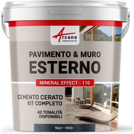 Microcemento per esterni: pavimenti, muri, terrazze, balconi, scale - 10 m² (in 2 strati) Fico - ARCANE INDUSTRIES