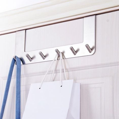 Barre de porte robuste en acier inoxydable à 6 crochets pour salle (1/5)
