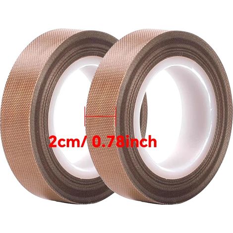 Cinta aislante térmica, resistente a altas temperaturas, adhesivo superior, 20 mm x 10 m x 2 unidades (1/2)
