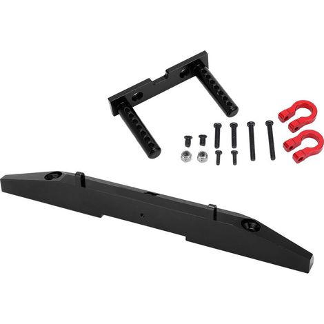 Pare-chocs arrière en alliage d'aluminium pour voiture RC 1/10, modèle SCX10 90046 90047, noir. (1/5)