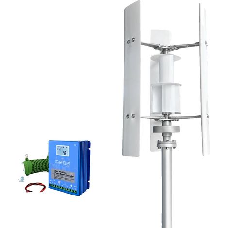 Aerogenerador de alta eficiencia, aplicación versátil, control LCD híbrido, 3000 W, 12 V (1/2)