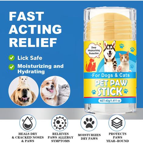 Pfoten- und Fußpflegecreme für Katzen und Hunde, Fußpflegeprodukt für Hunde, Nasen- und Pfotenbalsam für trockene und rissige Pfoten, Feuchtigkeitscreme. (1/5)