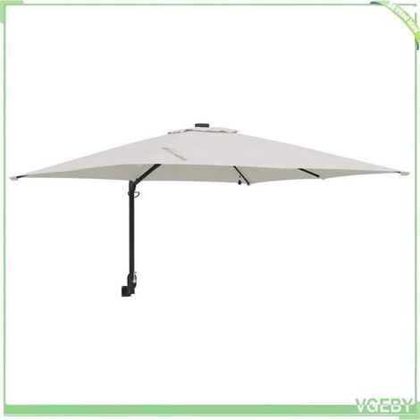 Parasol de jardin - FAFEICY - 42003251 - Mât déporté - Inclinable - Éclairage solaire LED (1/5)