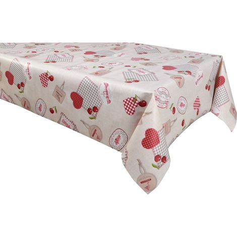 Nappe en toile cirée rectangulaire 200x140cm – 89% PVC – Résistante aux tâches et facile à nettoyer – Design moderne – CPM