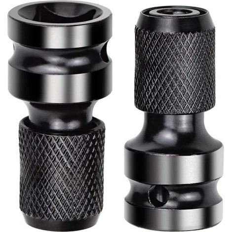 2 Pièces Adaptateurs de Douille 1/2" Carré à 1/4" Adaptateur Impact Cle a Choc Convertisseur de Libération Rapide pour Clé à Cliquet Impact et Porte-embout de Tournevis